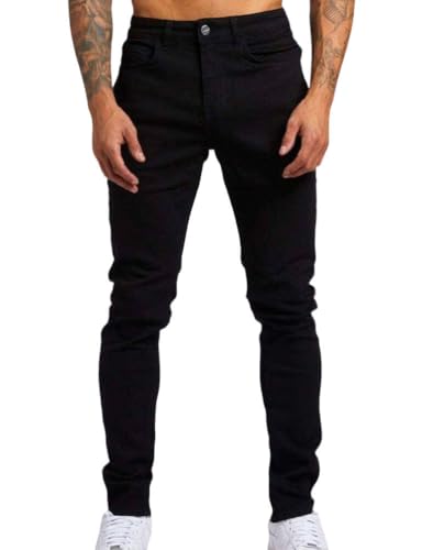 Mywinway Skinny Jeans for Men Spring Summer Stretch Tapered Leg Slim Fit Distressed Classic Denim Pants Trousers