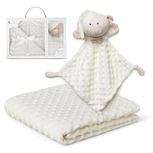 Interbaby – Manta Bebe Recien Nacido + Doudou Bebe | Manta Algodon Bebe y Poliéster, Terciopelo, Cómoda, Cálida, 80x110cm | Peluche Bebe Suave, Adorable, 28x17cm | Burbuja + Osito Beige
