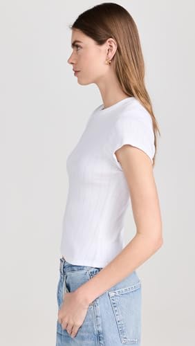 perfectwhitetee Women's Katy Pointelle Baby Tee4