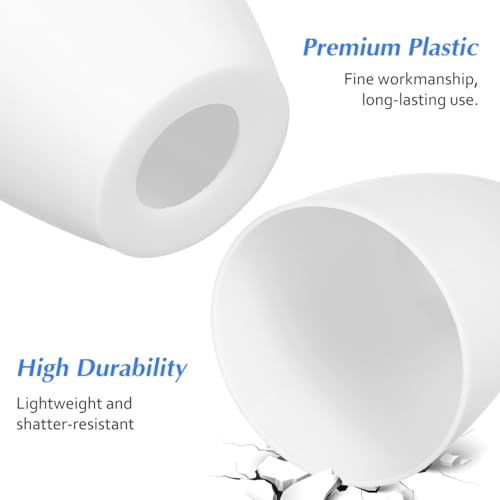 Image of Generic Plastic Lampshade 2-Pack Frosted Small Lamp Shade Replacement for Desk Lamp Table Light Shade Cover for Bedside Lamps Home Office Study Hotel Lighting