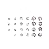 Juego de 12 pares pendientes boda blancos brillantes for mujer y hombre, aretes cristal, accesorios joyería Para Mujeres, Madres, Novias, Madres