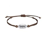 Football Volleyball Baseball Rugby Basketball Bracelet Waterproof Wax Thread Woven Adjustable Rope B