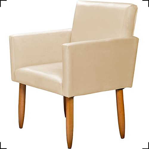 Kit 2 Poltronas Decorativas Para Sala Nina Cadeiras Reforçadas Para Recepção Manicure Escritório Con