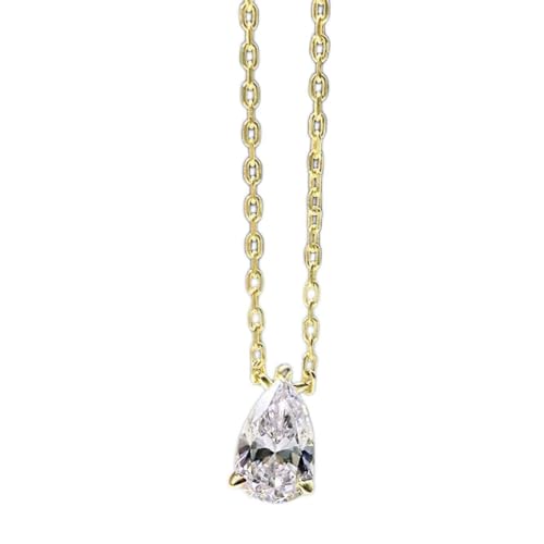 Collier en Argent 925 et Moissanite coupe poire pour vos bijoux quotidiens