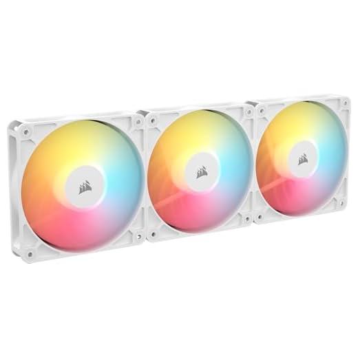 Corsair RS120-R ARGB 120mm PWM ARGB Reverse Fans – Reverse Rotor, +5V ARGB Connections, Eight RGB LEDs, High Static Pressure, Daisy-Chain, Magnetic Dome Bearing, Zero RPM Mode – Triple Pack – White