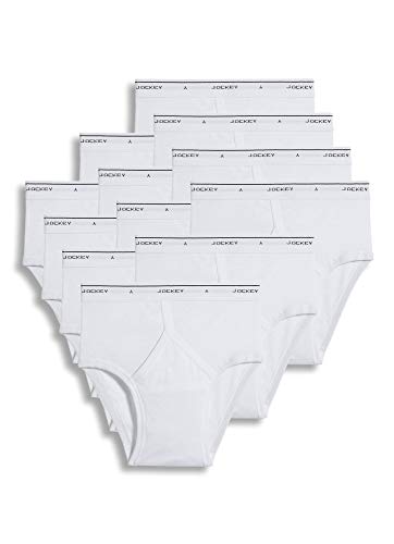 Jockey Men's Underwear Classic Low Rise Brief - 12 Pack, White, 344