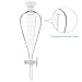 stonylab Graduated Separatory Funnel, Heavy Wall Pear-Shaped Conical Borosilicate Glass Separating Funnel with PTFE Stopcock and Plastic Top Stopper, 500 ml