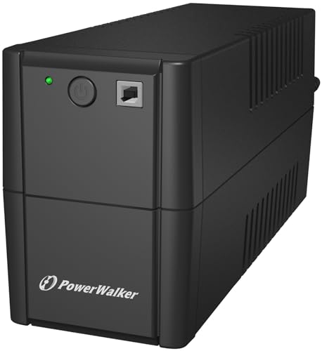 PowerWalker UPS VI 850VA/480W IEC Uninterruptible Power Supply with AVR Stabilizer, RJ-11 Surge Protection, HID Support