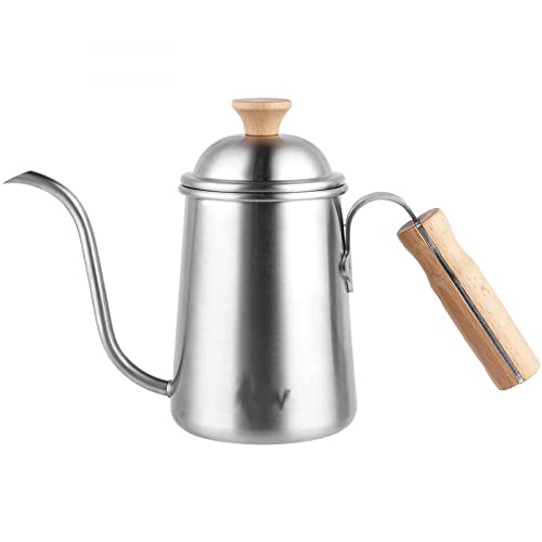 Siqi Schwanenhals-Wasserkocher - Pour Over Wasserkocher - Präzisions-Auslauf und Thermometer - Barista-Standard Handtropf-Tee- und Kaffeekessel für Induktion und alle Herdplatten 650m'l