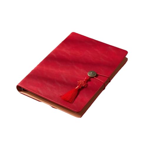 Carnet de notes feuilles mobiles A5 rouge style oriental, un cadeau parfait et utile