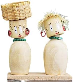 neotea Wooden Coffee Pecker Toppan Couple Figure Showpiece | Handcrafted Home...