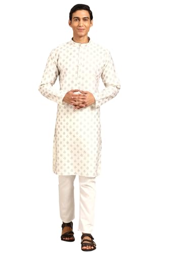 Men's Cotton Kurta Pajama Set Indian Party Traditional Ethnic Tunic Dress Wedding