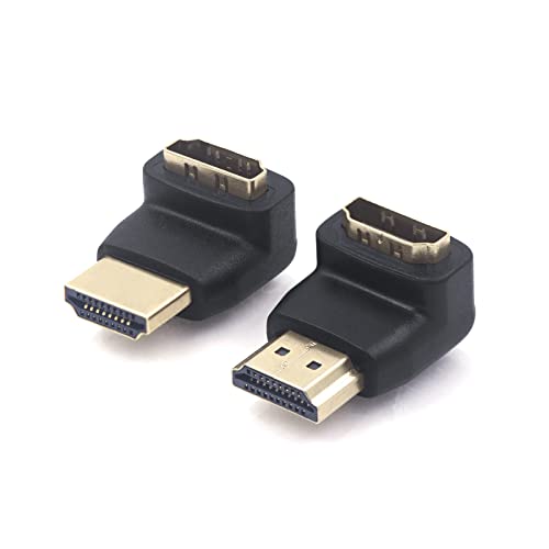 ✨【右2個】HDMI 右向き 変換 アダプタ L型 端子 延長 直角 コネクタ HDMI直角アダプタ(右向き) HDMI(メス)⇔HDMI(オス) 4k2k対応