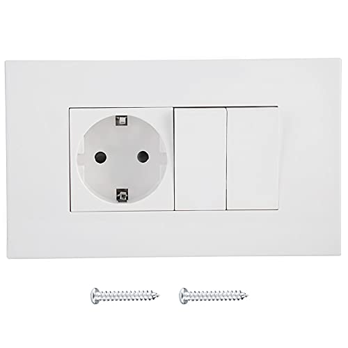 YUMILI Enchufe de Pared Salida Individual de Montaje de Adaptador de de con Doble