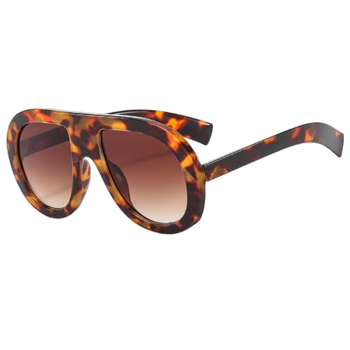 Image of Popular Fashion Pilot Sunglasses Women Retro Chunky Designer Men Punk Gradient Shades UV400 Oversized Sun Glasses