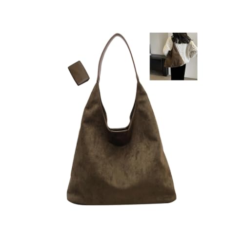 Leder Tote Bag Wildleder Handtasche Damen Groß Shopper Tasche Shoulder Bag Uni Bag Hobo Tasche Gross Schultertasche Slouchy Bag Beuteltasche Damen-Shopper (Grün)