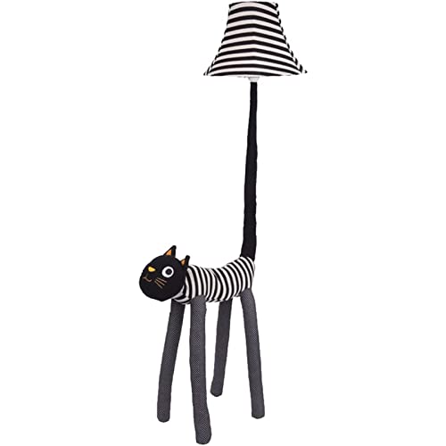 Lampe de rangement en forme de chat avec abat-jour amovible et structure en tissu réglable