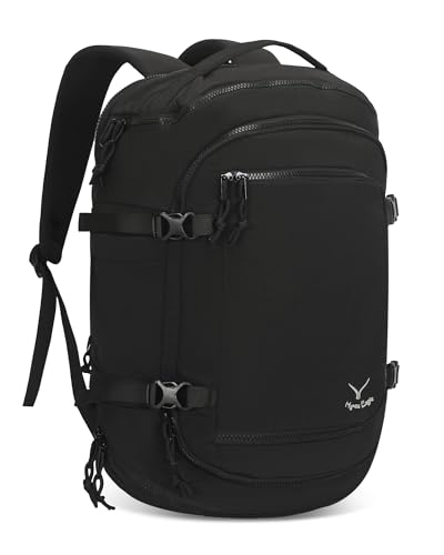 Image of Hynes Eagle Travel Laptop Backpack 16 inches Lightweight Flight Approved Carry on Personal Item Bag Weekender Bag Daypack 20L Black