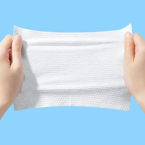 Serviette jetable en coton contre les bactéries du visage, rouleau épais démaquillant blanc - 6