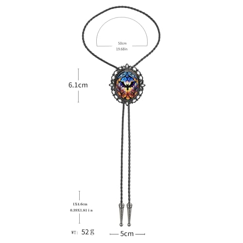Image of Jeilwiy Bolo Tie for Men Western Cowboy Gothic Bolo Tie Necklace Halloween
