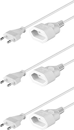 Preisvergleich Produktbild 3er Set WireThinX Euro Verlängerung weiß 2,0 m
