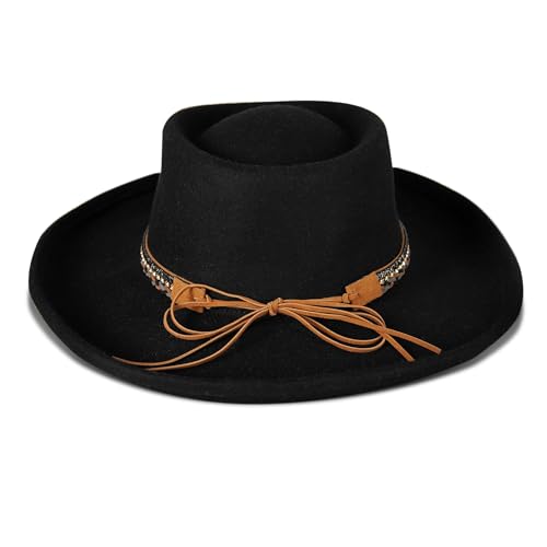 Image of Lucky Brand Womens Ranger Hat | Wide Brim | Felt | Rancher | Americana | Western Inspired | Classic | Fashion | Cowboy