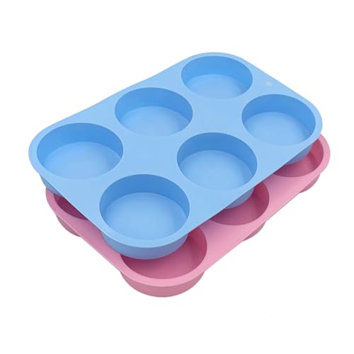 2 PCS Round Silicone Soap Mold 4oz, 3