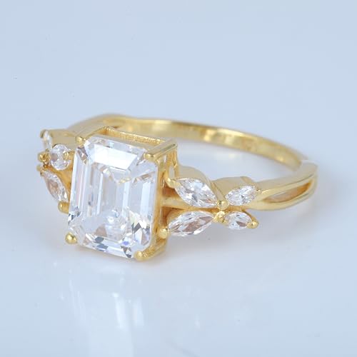 2.5CT Elongated Cushion Cut Moissanite Engagement Ring for Women 14K Solid Gold Nature-Inspired Wedding Anniversary Jewelry Promise Ring Gift for Her4