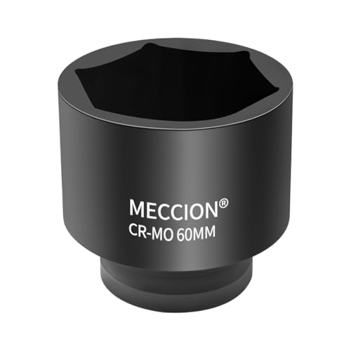 Meccion 3/4 Inch Drive Impact Socket 60mm Heavy Duty Cr-Mo 6 Point Deep Socket, 80mm Length