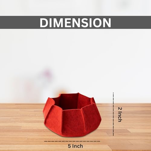 Image of Geo Fabric Grow Bags for Plants 10X3 Inch (Pack of 4) | 400 GSM Heavy Duty UV-Protected Round Maroon Colour Plant Bags for Terrace and Vegetable Gardening | Strong & Reusable|