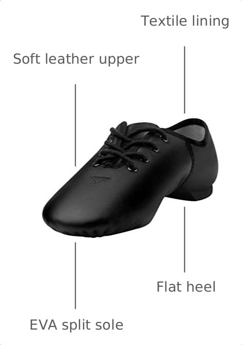 Image of Linodes Leather Lace Up Unisex Jazz Shoe for Women and Men's Dance Shoes