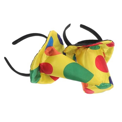 IMIKEYA 2Pcs Plush Clown Costume Hairbands with Clown Hat an