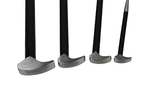 K Tool International 71600 4 Piece Pry Bar Set For Garages, Repair Shops, And Diy, Lady Slipper Style, Heavy Duty Heat Treated Steel, Rolling Head, Organizing Case, Includes Sizes 6", 12", 16", 20" #TOP3