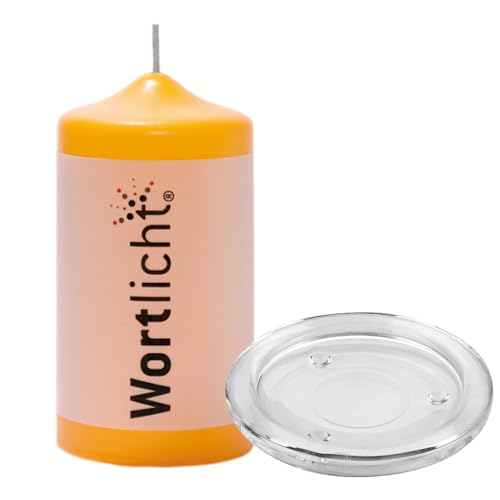 Bulla Design Wortlicht Kaarsen met glazen bord, verjaardagswensen, lichtgeel