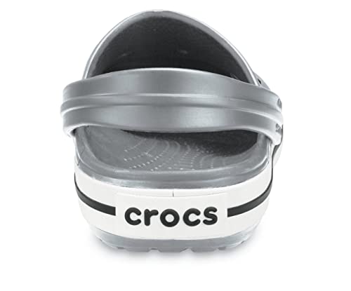 Image of Crocs Unisex's Crocband Clogs, Silver, US:5