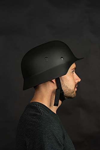 Nicky Bigs Novelties Adult Military German Army Helmet - Uniform Replica Tactical Helmets - Stahlhelm Halloween Costume Accessory, Black, One Size #TOP3