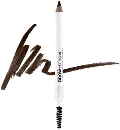 wet n wild Brow-Sessive Brow Pencil, Ultra-Precise Dual Ended Spoolie Brush for Perfect Buildable Blendable Shaping, Natural Lasting Shades for Every Brow, Cruelty-Free & Vegan - Dark Brown(Packaged)