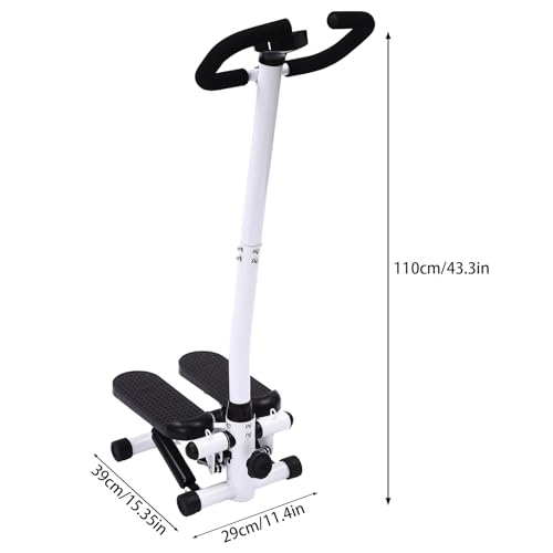 Balansstepper, fitnessstepper, mini-stepper, crosstrainer voor thuis, been/armtrainer, lcd-monitor, verstelbare step-machine, belastbaar tot 150 kg, home fitness oefening - Afbeelding 6
