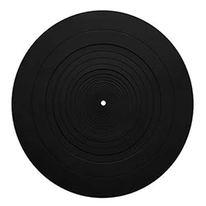 Xiaoyao24 Tapis antidérapant en silicone anti-vibration pour tourne-disque vinyle phonographe, aide à éliminer l’électricité statique sur les disques, réduit les vibrations.