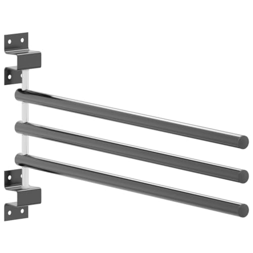 vidaXL Satteldeckenhalter, Sattelpolster Satteldecken Halter mit 3 Armen, Schabrackenhalter für Scheune Sattelkammer Stall, Pferdedeckenhalter, Schwarz Eisen