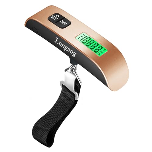 Digital Hanging Luggage Scale with Backlit for Travel, Portable Handheld
