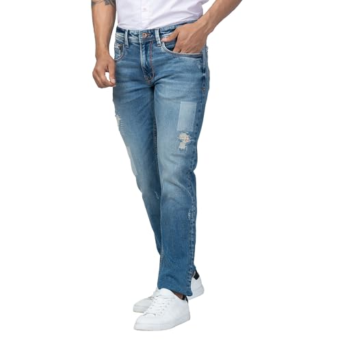 Image of Spykar Men's Rover Regular Fit Mid Rise Casual Jeans
