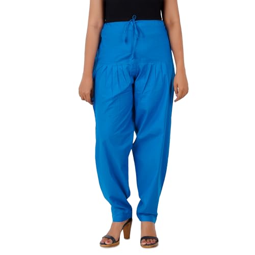 Image of Happy Bunny Salwar Pant for Women, Fine Cotton Ethnic Trousers with Drawstring Waist, Comfortable Daily, Office & Casual Wear Bottoms