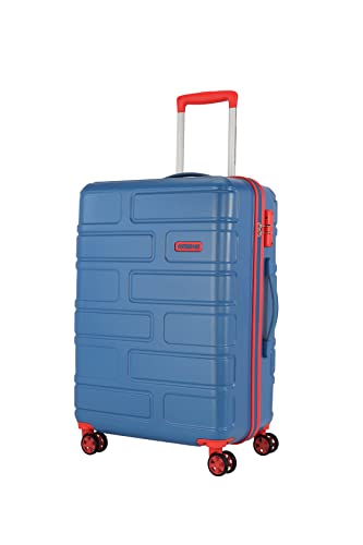 American Tourister BRICKLANE+ 8 Wheel Spinner Polycarbonate (PC) 80 Cm Large Cobalt Blue Check-in Hard Luggage