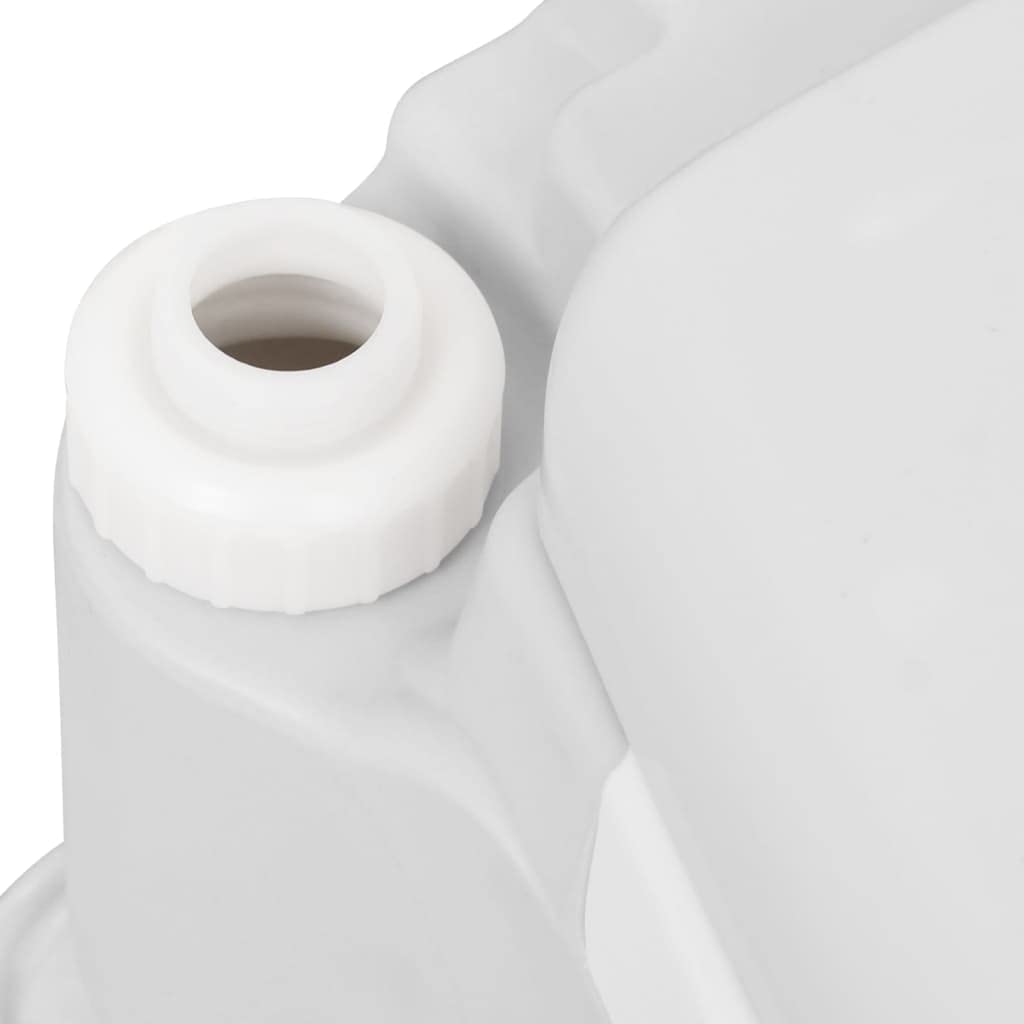 vidaXL Réservoir d'eau à roulettes pour Camping, Bidon d'eau Portable avec Poignée, Récipient à Eau de Voyage, Stockage d'eau Toilette de Camping-Car, 30 L Gris PEHD