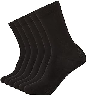 FM London (6-Pack) Bamboo Socks Women | Plain & Patterned Ladies Socks Designed to Feel Soft & Resist Odour | Casual & Formal Womens Socks Suitable for any Occasion | Multicoloured & Black Socks Women