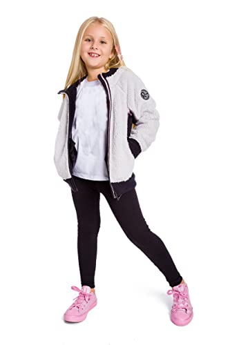 SOFTSAIL - Leggings da bambina in cotone tinta unita, elasticizzati, ultra morbidi, per giocare a scuola Nero 134 cm