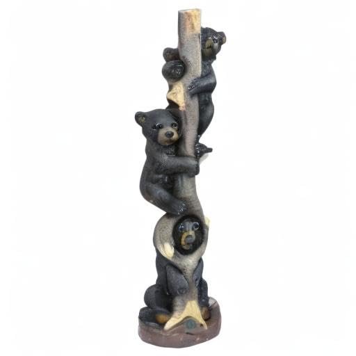 Escultura Tres Osos en Árbol Negro Forest Decor miniatura 7