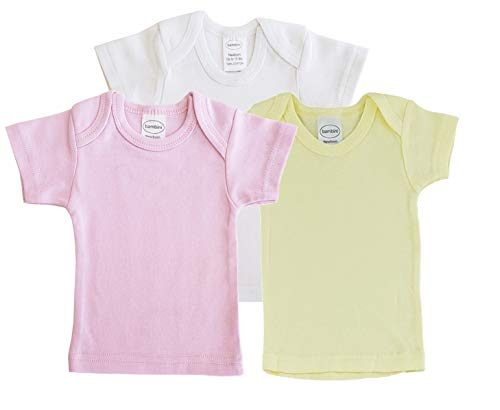 Unisex Baby Short & Long Sleeve Tee Shirts, 100% Cotton for Variety Packs of 3-Pack/ 6-Pack (Large (18-24 Months / 27-34 lbs.), Short-Sleeve_3-Pack_Pastel_for Girl)