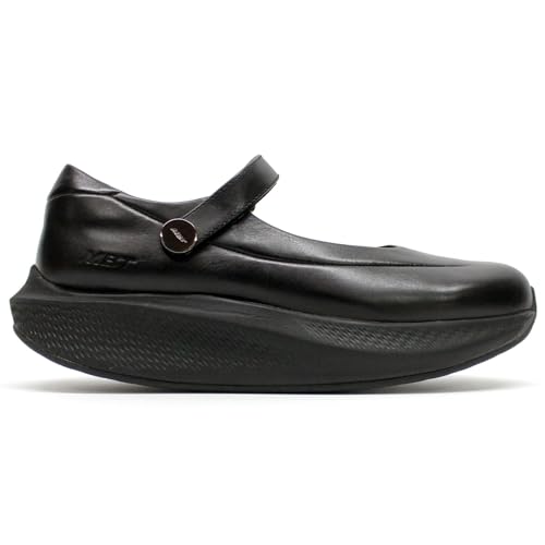 MBT Sirima 8 tipo Bailarinas de Mujer de vestir. Zapatos para Caminar Anatómicos y Cómodos. Calzado Fisiológico Confort y Estabilidad con Suela balancín. Manoletinas Casual sin cordones. color Negro